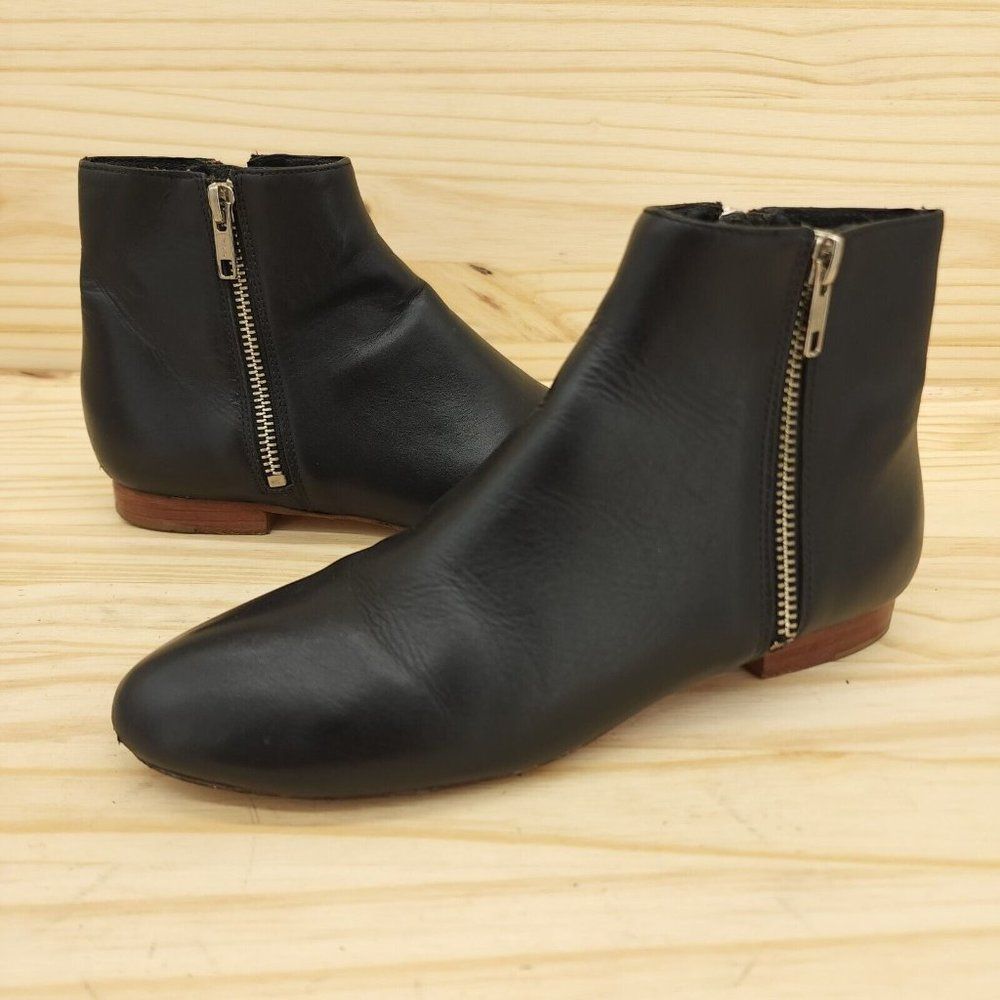 Loeffler Randall Women's Ankle Boots Sz 6 B Black Leather Chic Sleek Booties